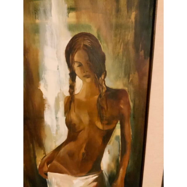 An exquisite, original 2004 figurative oil painting titled “Mujer Latina IV” by the acclaimed Uruguayan artist Fernando...