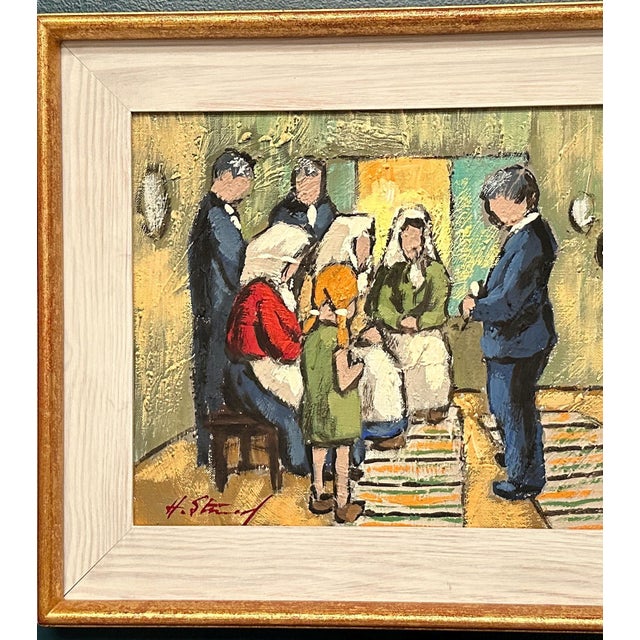Mid 20th Century H. Strand, Gathering, 1950s, Oil on Canvas, Framed For Sale - Image 5 of 18
