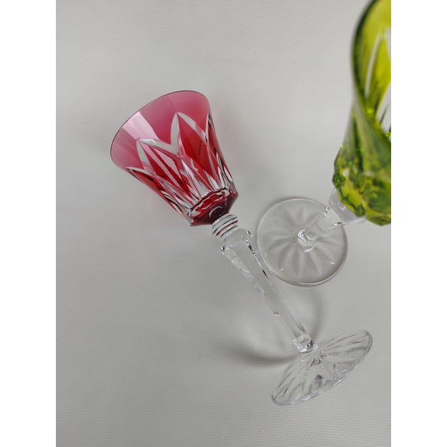 Glass Crystal Glasses with Camargue Pattern from Saint Louis, 1960s, Set of 2 For Sale - Image 7 of 10