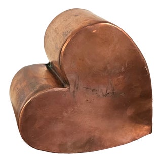 American Folk Art Copper Heart Sculpture For Sale