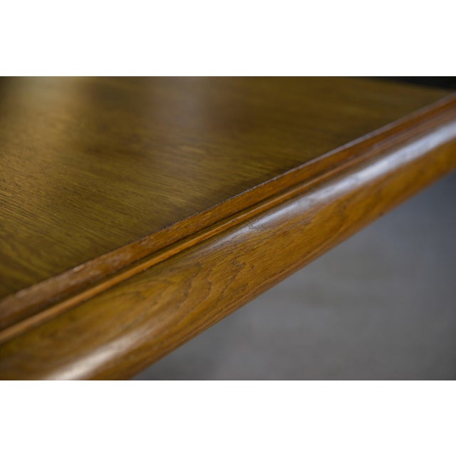 Brown Vintage Oak Table, 1940s For Sale - Image 8 of 13