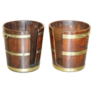 Large Plate or Pete Military Campaign Buckets, 1760s, Set of 2