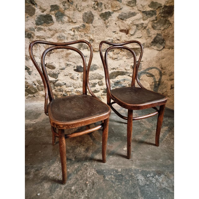 Bentwood Café Chairs from Jacob & Josef Kohn, Vienna, Austria, 1900s, Set of 2 For Sale - Image 15 of 15