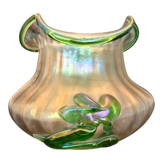 Kralik Art Nouveau Iridescent Glass Vase | Bohemian, C. Early 1900s For Sale