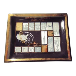 Mid Century Glass Advertising Tray, Southern Bell