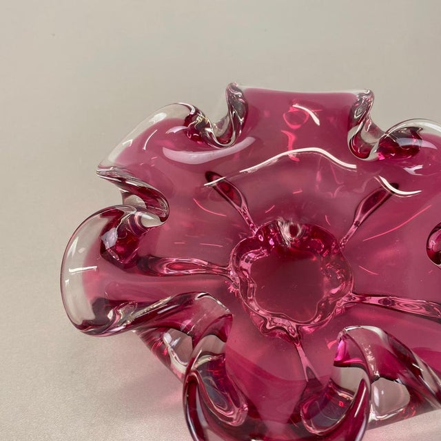 Glass Pink-Purple Murano Glass Shell Ashtray, Italy, 1970s For Sale - Image 7 of 18