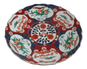 1960s Japanese Porcelain Hand Painted Imari Charger