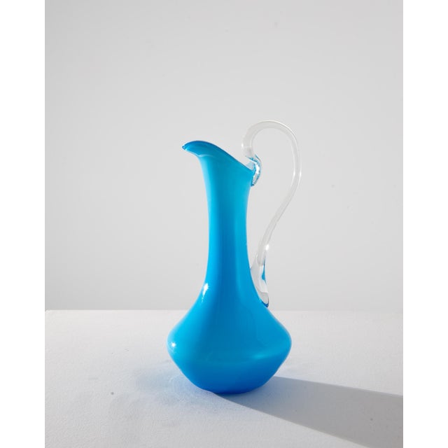 1960s Italian Blue Glass Jug For Sale - Image 17 of 18