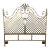 Vintage Hollywood Regency Gilt Metal Trellis Headboard-Queen For Sale