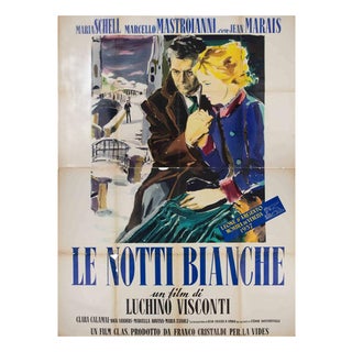 Vintage Italian Le Notti Bianche Poster, 1957 For Sale