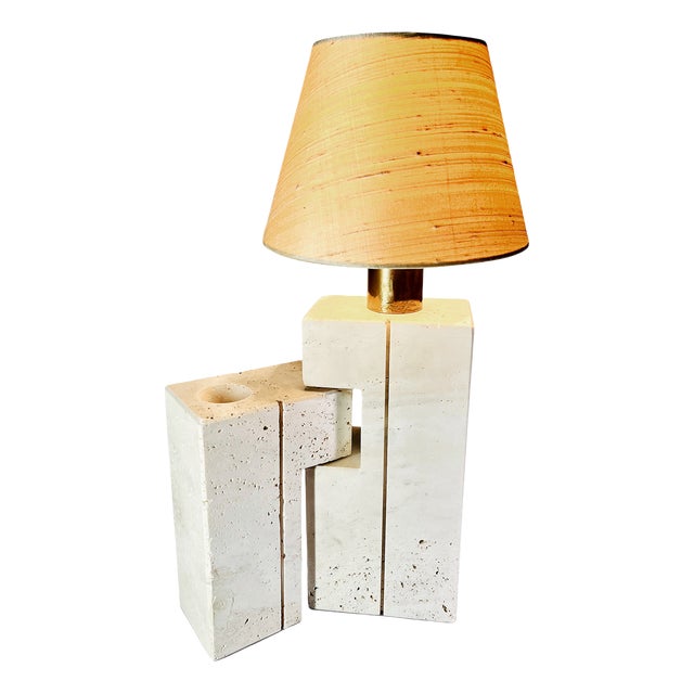 Italian Travertine Lamp by Fratelli Mannelli, 1960s For Sale