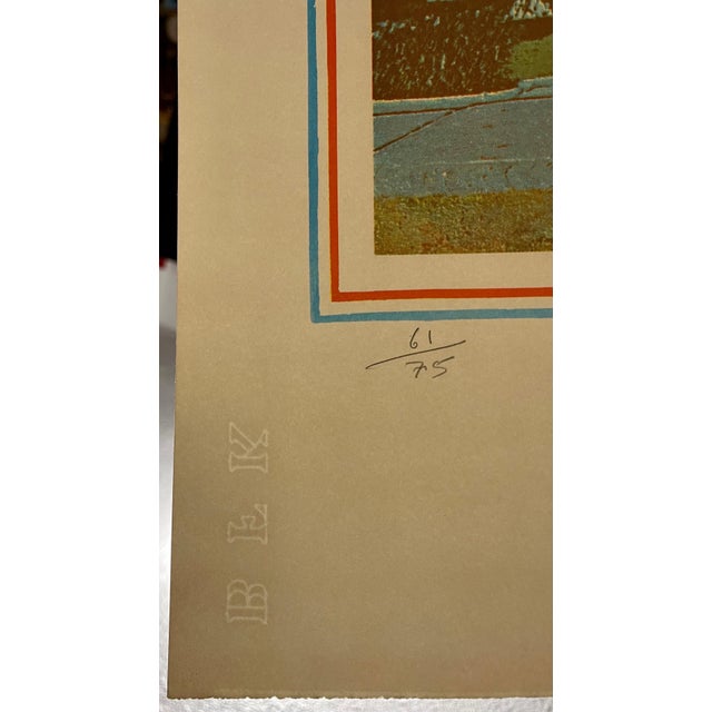 Malcolm Morley, Malcolm Morley 1969 Vintage British Pop Art Screenprint Lithograph Marine w Flag, 1969 For Sale In Miami - Image 6 of 7