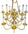 Vintage Thomas Industries 3-Tier 10 Light Williamsburg Style Chandelier 28” across 38” tall 18” chain brass plated