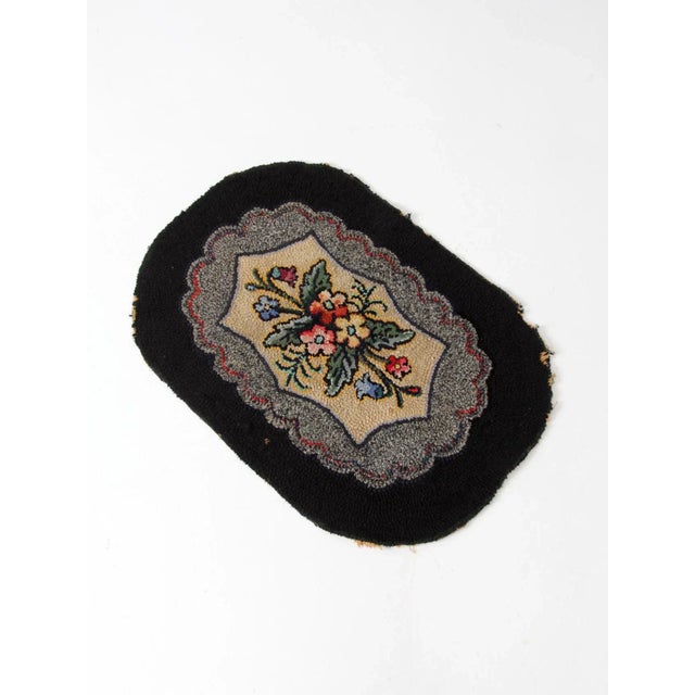 American Antique Hooked Rug For Sale - Image 3 of 10