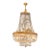 Oval Antique Empire Revival Brass Crystal Chandelier Neoclassical Crystal Basket For Sale
