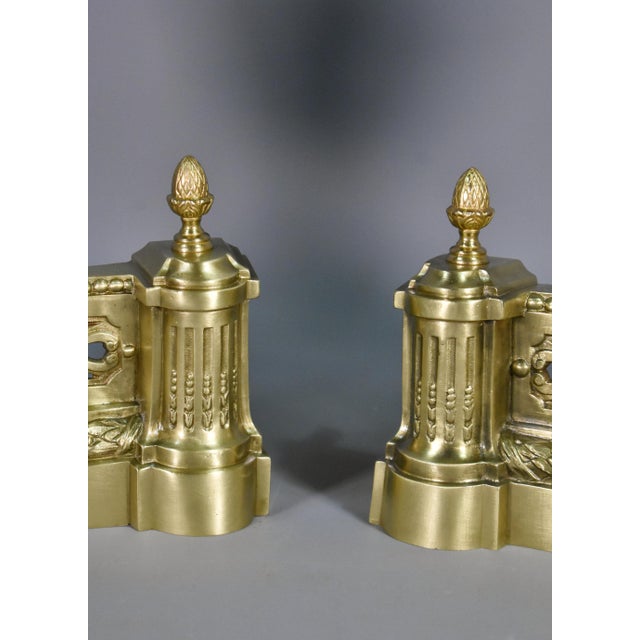 Napoleon III French Fire Dogs in Bronze, 19th Century, Set of 2 For Sale - Image 6 of 14