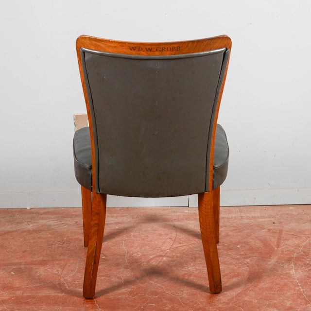 Leather Chair with Printed Logo by W.D.F. Grubb, 2000s For Sale - Image 18 of 18