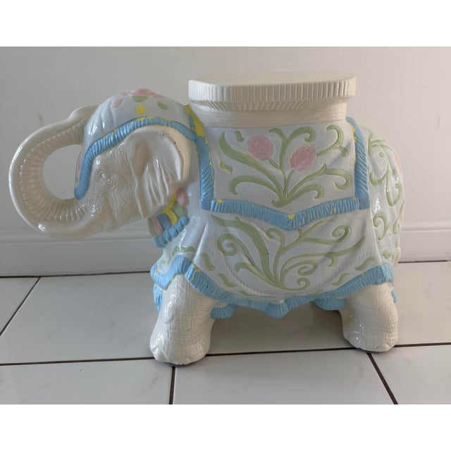 Elephant Garden Stool Side Table For Sale - Image 9 of 12