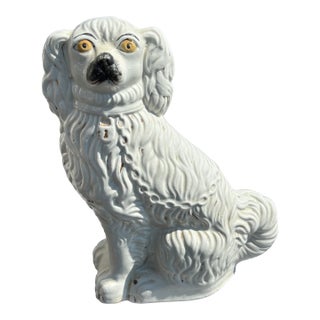 19th C. English Staffordshire Cavalier Spaniel - Large 12" Model For Sale