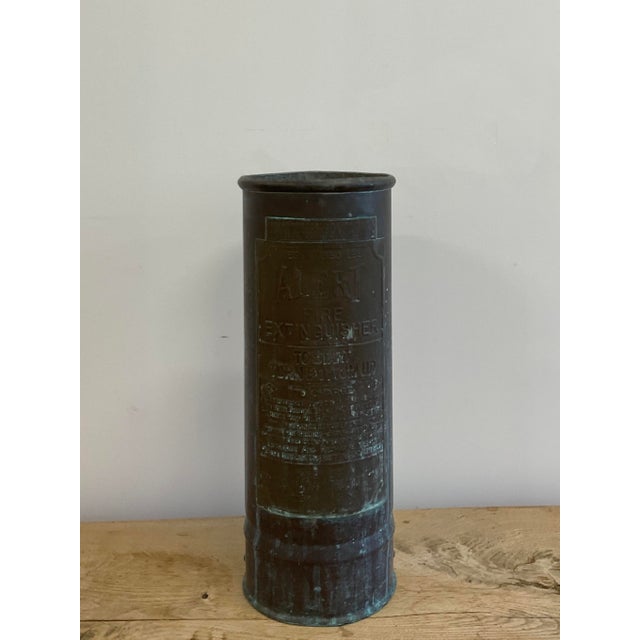 Antique Fire Extinguisher Canister or Umbrella Stand For Sale - Image 9 of 13