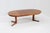 Vintage Danish round extendable dining table from the 1960s with 2 extension leaves, originating from Denmark. Subtle wood...