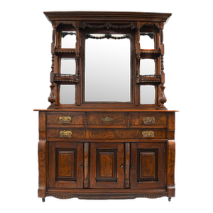 19th Century Victorian Renaissance Revival Sideboard With Mirror & Etagère