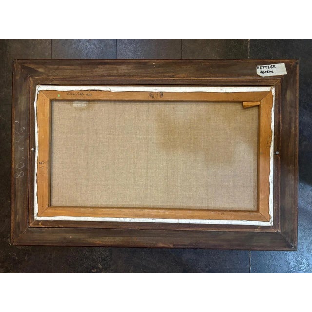 Varène Mettler, Landscape, Oil on Canvas, 1979 For Sale - Image 4 of 10