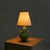 1950s French Green Ceramic Table Lamp with Gilt Accents For Sale In Chicago - Image 6 of 18