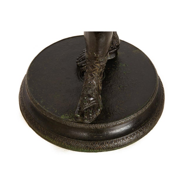 Fine Italian Grand Tour Antique Bronze Sculpture of “Narcissus” After Antiquity For Sale - Image 10 of 18