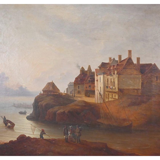 French School Artist, Light on the Port, 19th Century, Oil on Canvas For Sale - Image 5 of 12