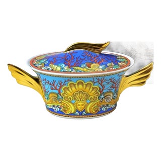 Rosenthal Versace Soup Tureen with Lid by Versace Home Collection For Sale