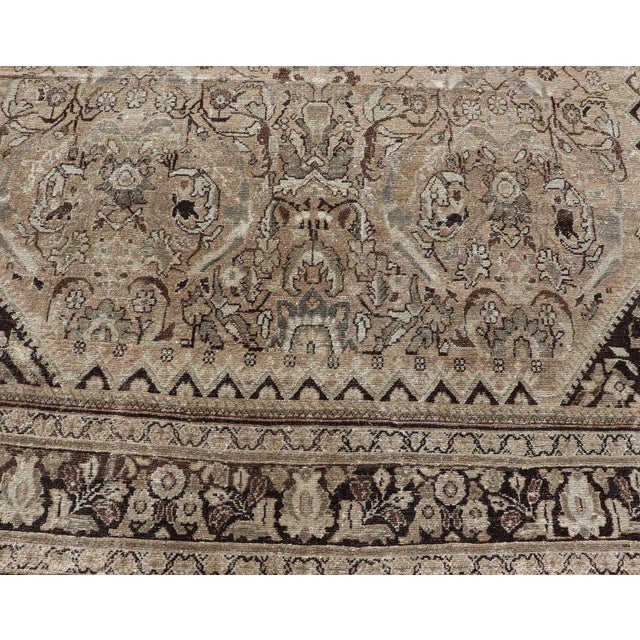 Sultanabad-Mahal Vintage Persian Rug With Sub-Geometric Diamond Design 9'3" X 12'9" For Sale - Image 9 of 12