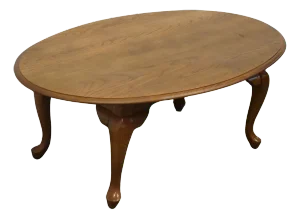 Kincaid Furniture Solid Oak Country French Style 46" Oval Accent Coffee Table