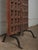 Late 20th Century Decorative Carved Wooden Door on Iron Stand For Sale - Image 5 of 6