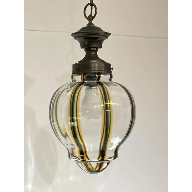 Metal Murano Glass Ceiling Light, Italy, 1960s For Sale - Image 7 of 9