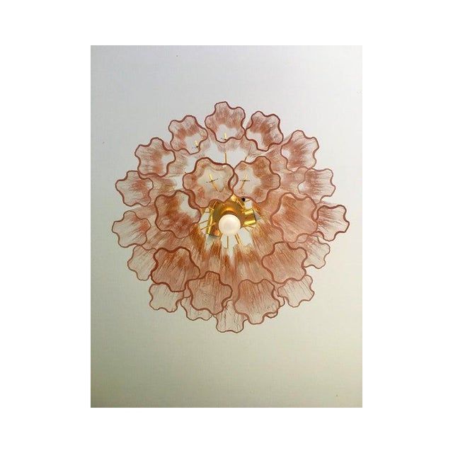 Pink Murano Glass Chandeliers by Simoeng, Set of 2 For Sale - Image 4 of 15