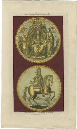 Harrison, Great Seal of King George I, History of England, 1786, Print