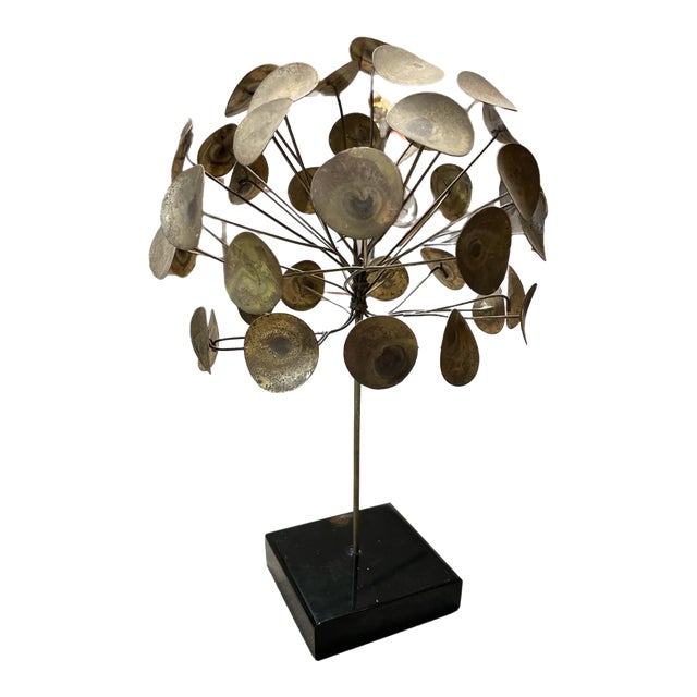 1970s Brutalist Money Tree Sculpture,Curtis Jere Style For Sale