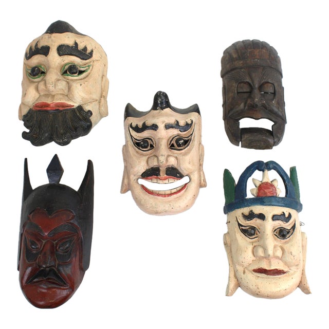 Theatrical Masks a Curated Collection Masks Set B For Sale