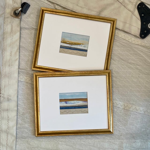 Contemporary Semi-Abstract​ Mixed Media Nautical Sailcloth Landscape​ - By JJ-Hogan | Embrace Your Potential For Sale - Image 4 of 8