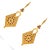 Contemporary Vintage Style Gold & Amethyst Design Dangle Earrings, 2 Pieces For Sale - Image 3 of 6