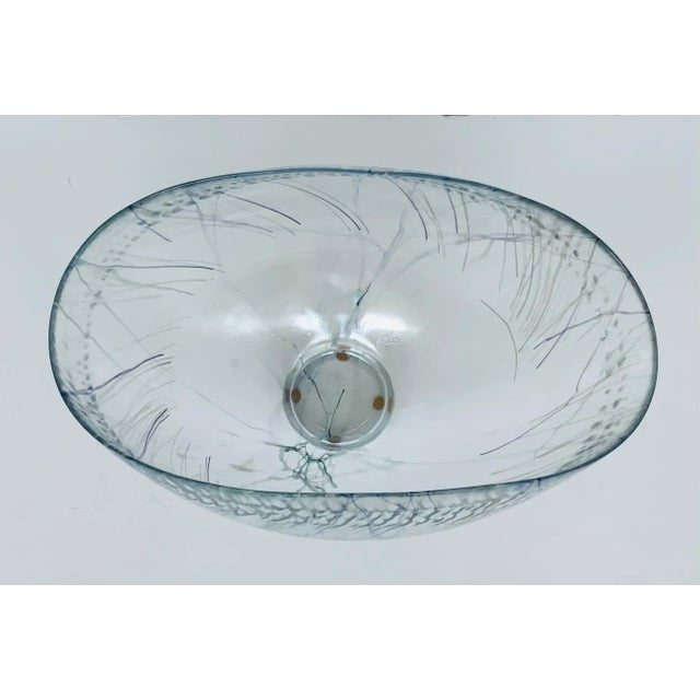 Modern Global Views Modern Blue Spark Glass Bowl For Sale - Image 3 of 5