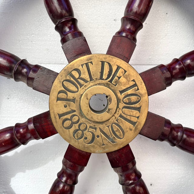 Antique Napoleon III Ships Wheel, 1885 For Sale - Image 11 of 18