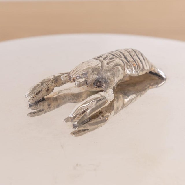 1940s Alpaca Silver Lobster Serving Tray With Lid, Spain For Sale - Image 4 of 15