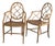 Vintage Palm Beach Style English Faux Bamboo Oval Back Armchairs - A Pair For Sale