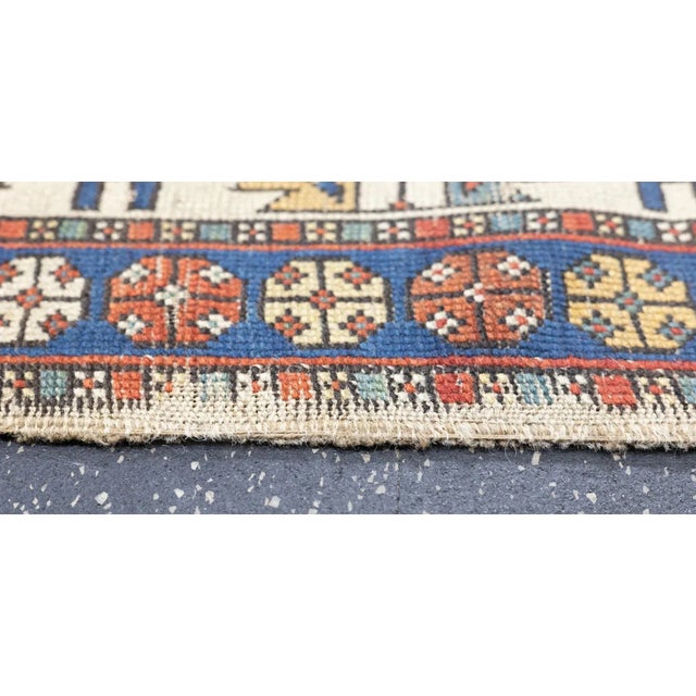 Red Antique Shirvan Rug 3'7'' x 6'8'' For Sale - Image 8 of 12