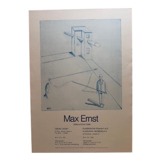 Max Ernst (1891–1976), Galerie Linssen Bonn, 1979, Vintage Exhibition Poster, Printed in Germany For Sale