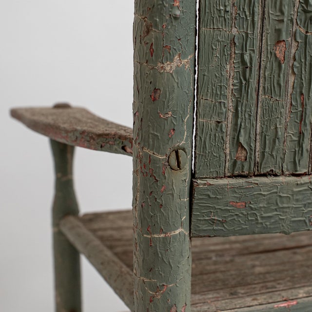 Late 19th Century Hand-Carved & Painted Curule Armchair in Burled Wood Style For Sale - Image 10 of 15