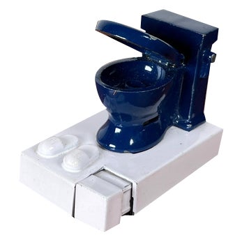 Vintage Toilet Shaped Lighter, 1980s For Sale