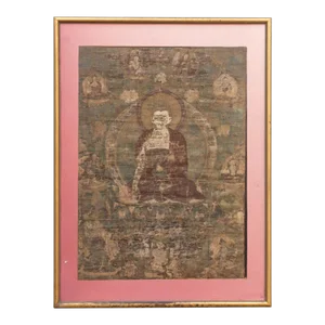 Antique Tibetan ThangKa of Serene Buddha
